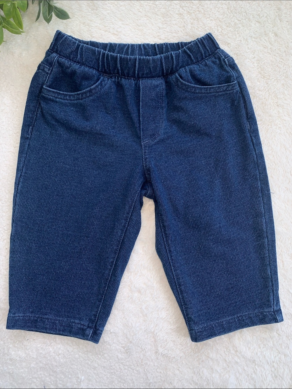 GAP Baby Soft Denim Jeans 6-12M Elastic Waist EUC